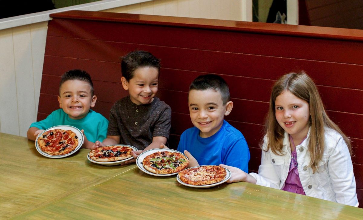 Children can create their own pizzas at Mary's Pizza Shack. (Courtesy of Mary's Pizza Shack)