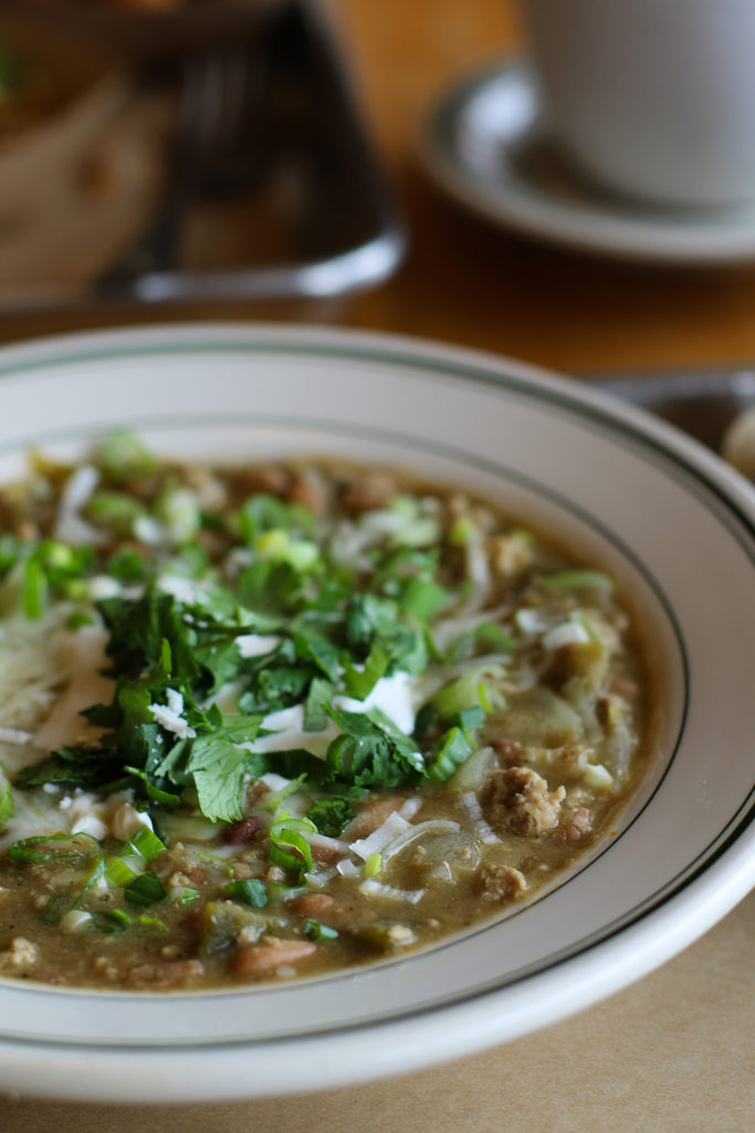 Green Go Chile Verde at Chili Joe’s in Petaluma. Heather Irwin/PD