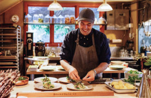 Chef Perry Hoffman at Boonville Hotel Lucille Lawrence.