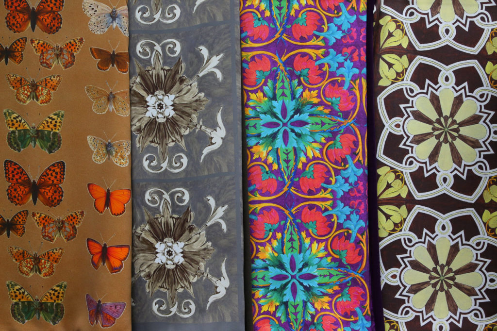 Silk and cashmere throw blankets produced by Dallas A. Saunders (Christopher Chung/ The Press Democrat)