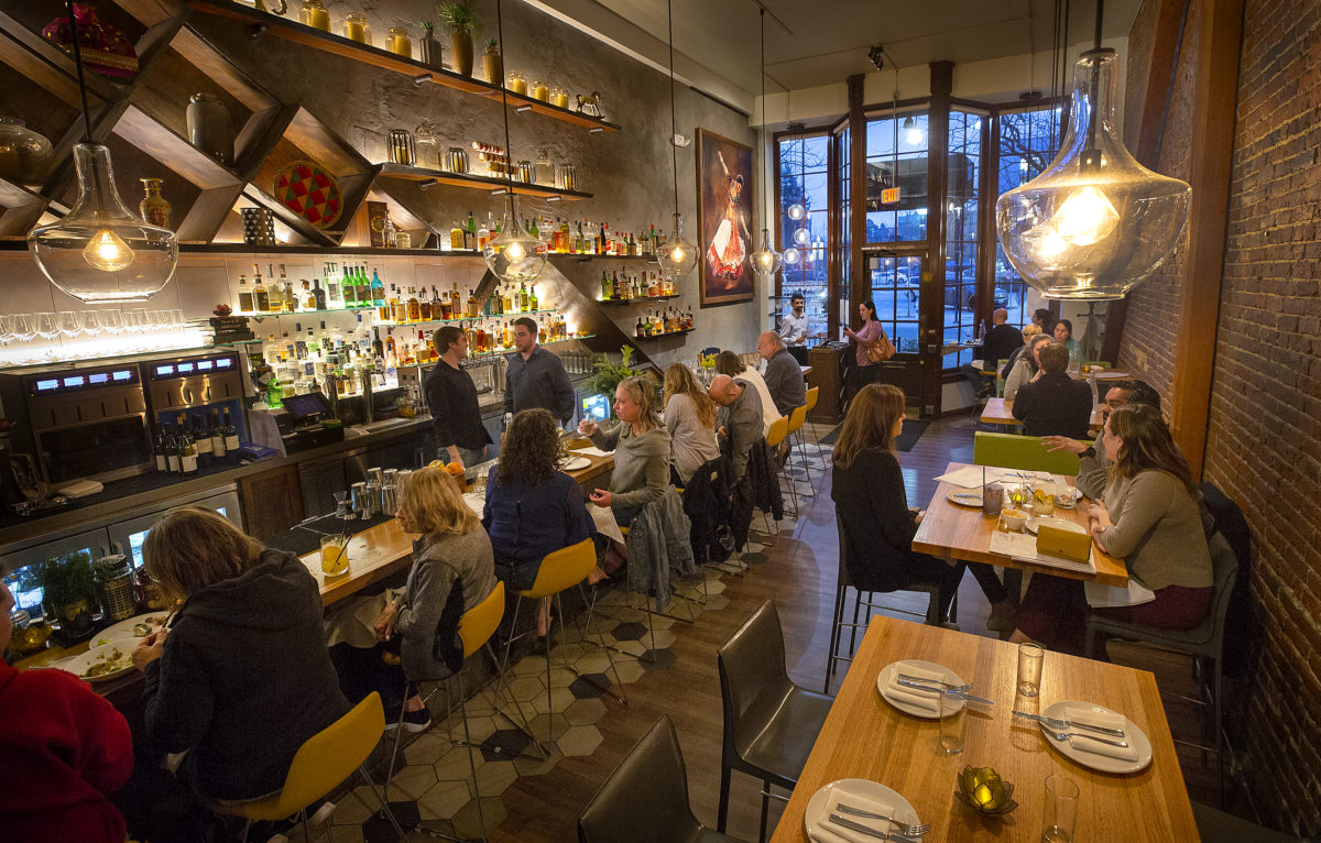 Bollywood Bar & Clay Oven on the plaza in downtown Santa Rosa. (photo by John Burgess/The Press Democrat)
