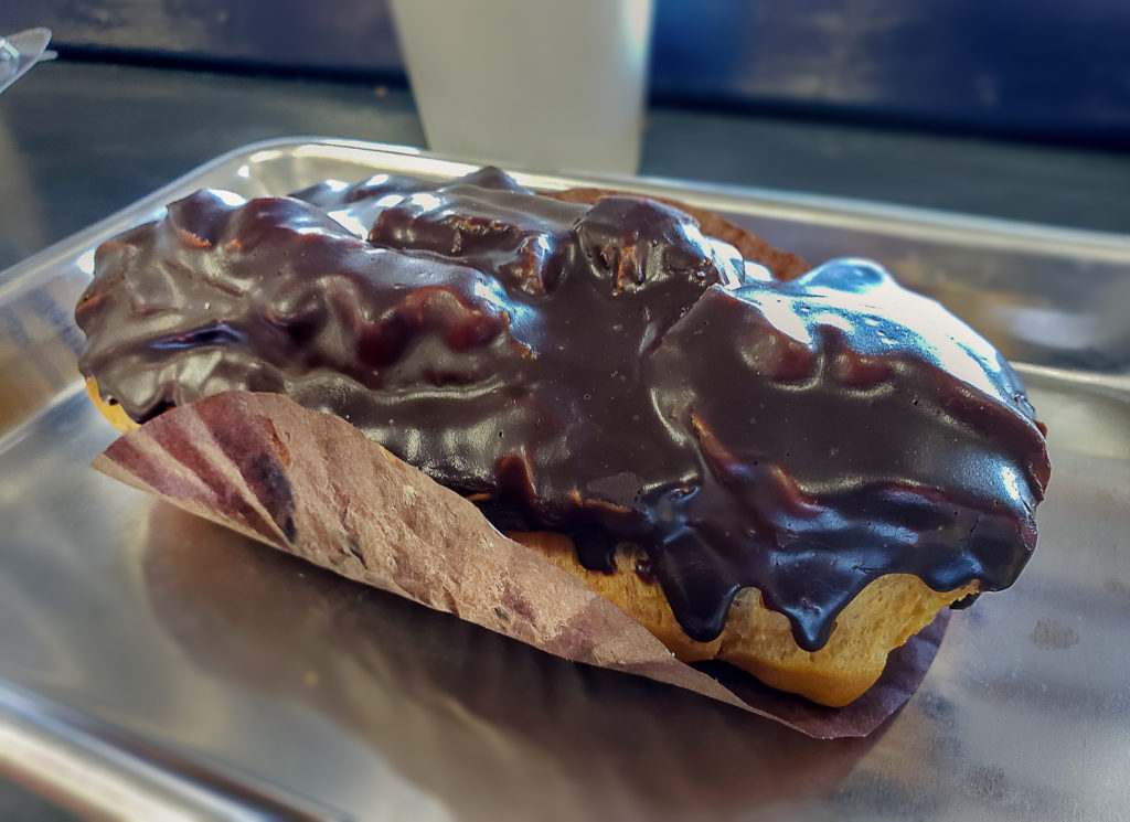 Chocolate eclair at Redbird Bakery in Cotati. Heather Irwin/PD