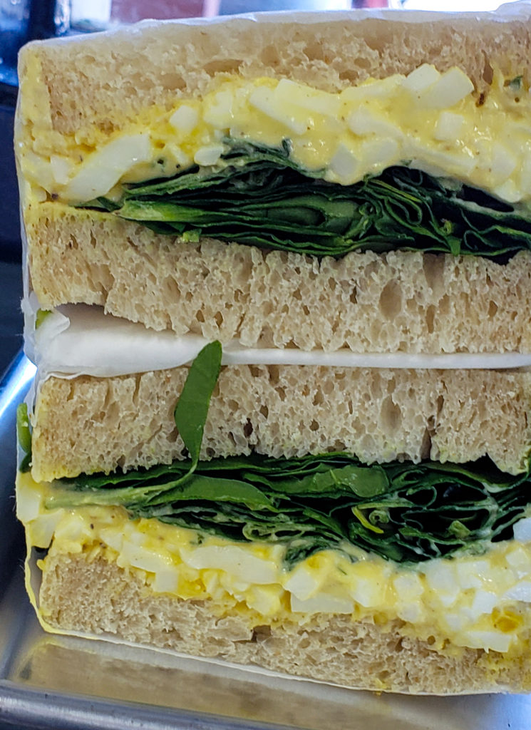 Egg salad sandwich at Redbird Bakery in Cotati. Heather Irwin/PD