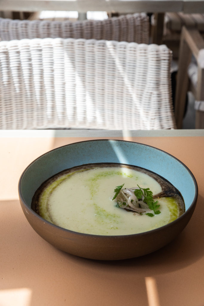 Fingerling potato soup at Layla at MacArthur Place in Sonoma. Courtesy photo