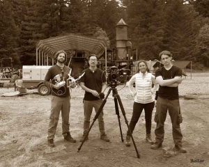 Acclaimed Director Leila Conners and the Tree Media film crew on site at Redwood Forest Foundation’s North Coast Biochar Facility for filming of "Ice on Fire." (Raymond Baltar)