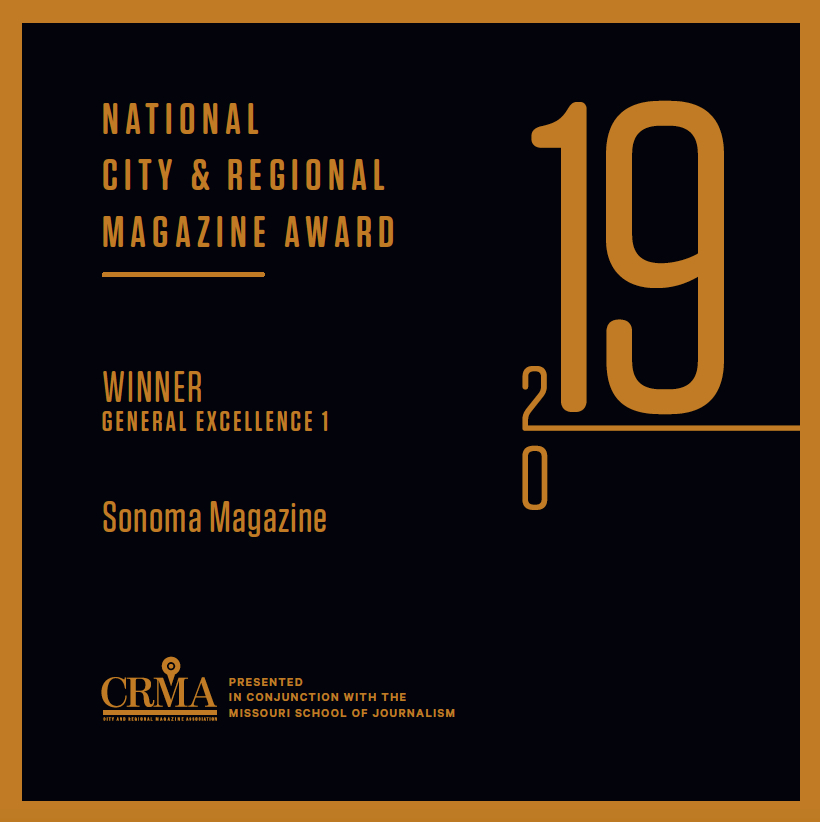 Sonoma Magazine Named Best Small City and Regional Magazine in the U.S.