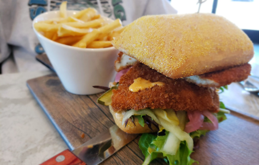 Mimosa chicken sandwich at Mimosa Cafe in Rohnert Park. Heather Irwin/PD