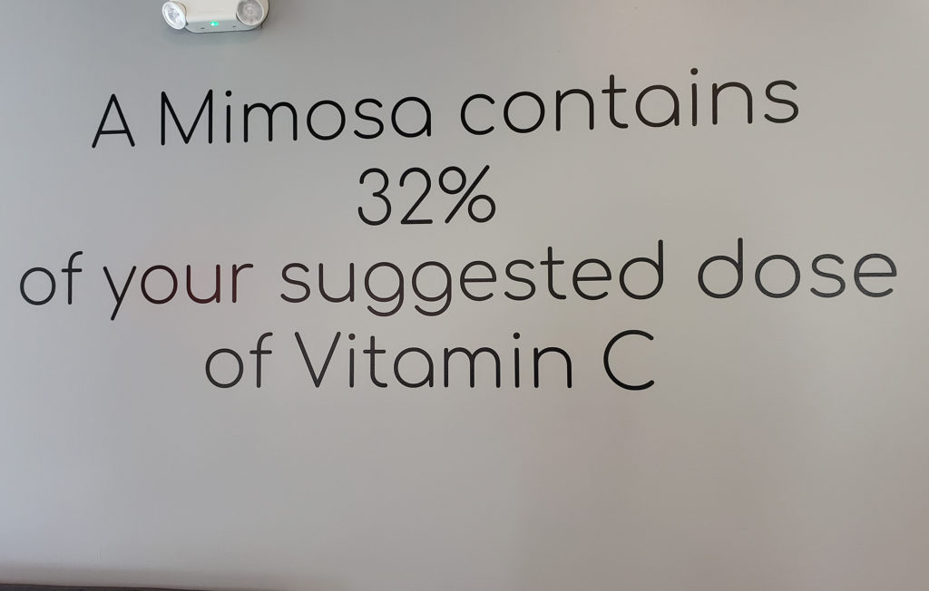 Sign at Cafe Mimosa. Heather Irwin/PD