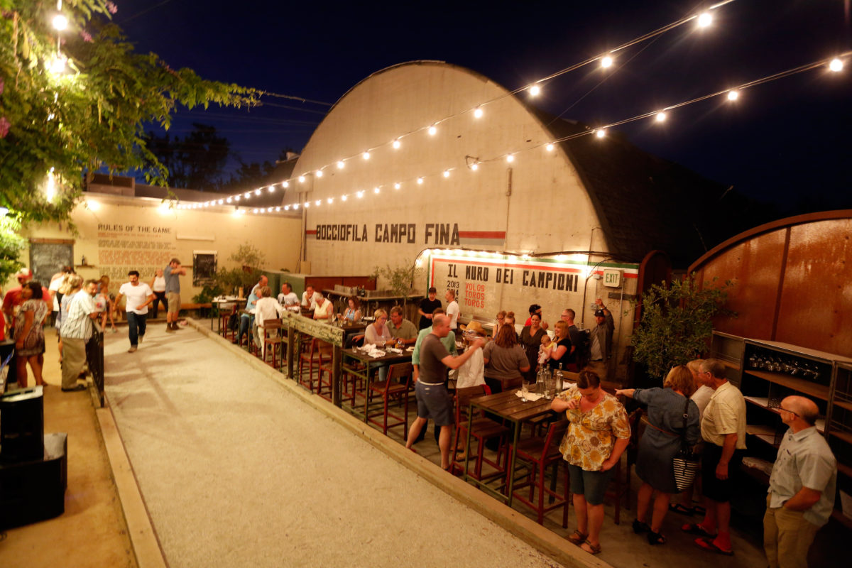 Campo Fina, Italian restaurant in Healdsburg, has the perfect outdoor patio and bocce ball court for you and your friendly dog. 330 Healdsburg Avenue, Healdsburg, 707-395 4640, campofina.com. (Alvin Jornada / The Press Democrat)