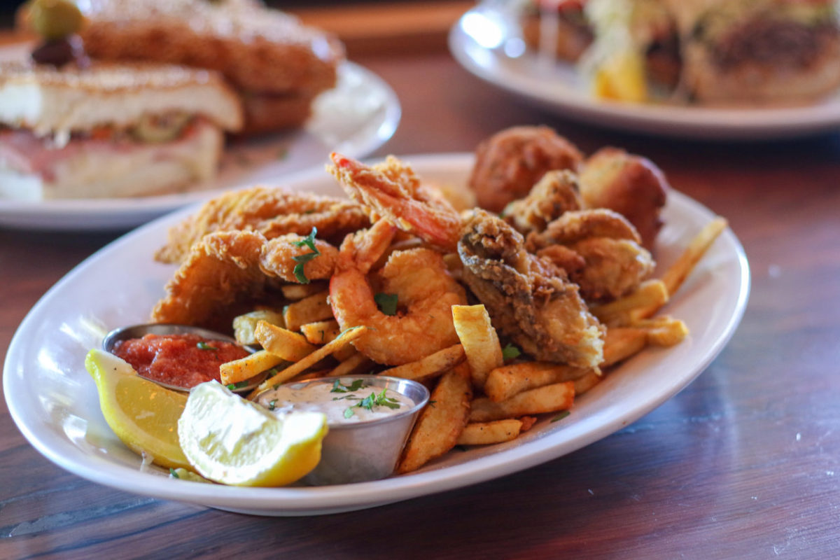Fried shrimp plate at Parish Cafe in Santa Rosa. (Heather Irwin / The Press Democrat)