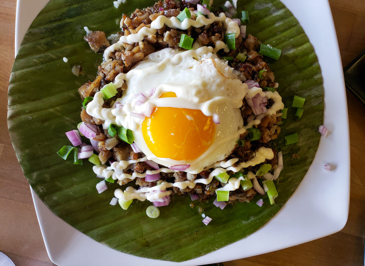 Pork sisig at Tambayan Filipino restaurant in Larkfield. (Heather Irwin/The Press Democrat)