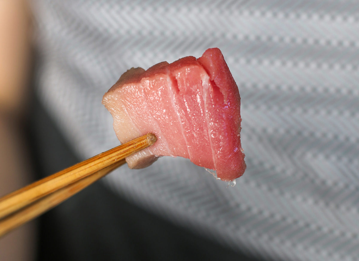 Tuna belly at Shige sushi restaurant in Sonoma. Heather Irwin/PD