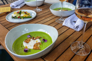 Asparagus soup at Bowman Cellars pop up dinners in Graton. Heather Irwin/PD