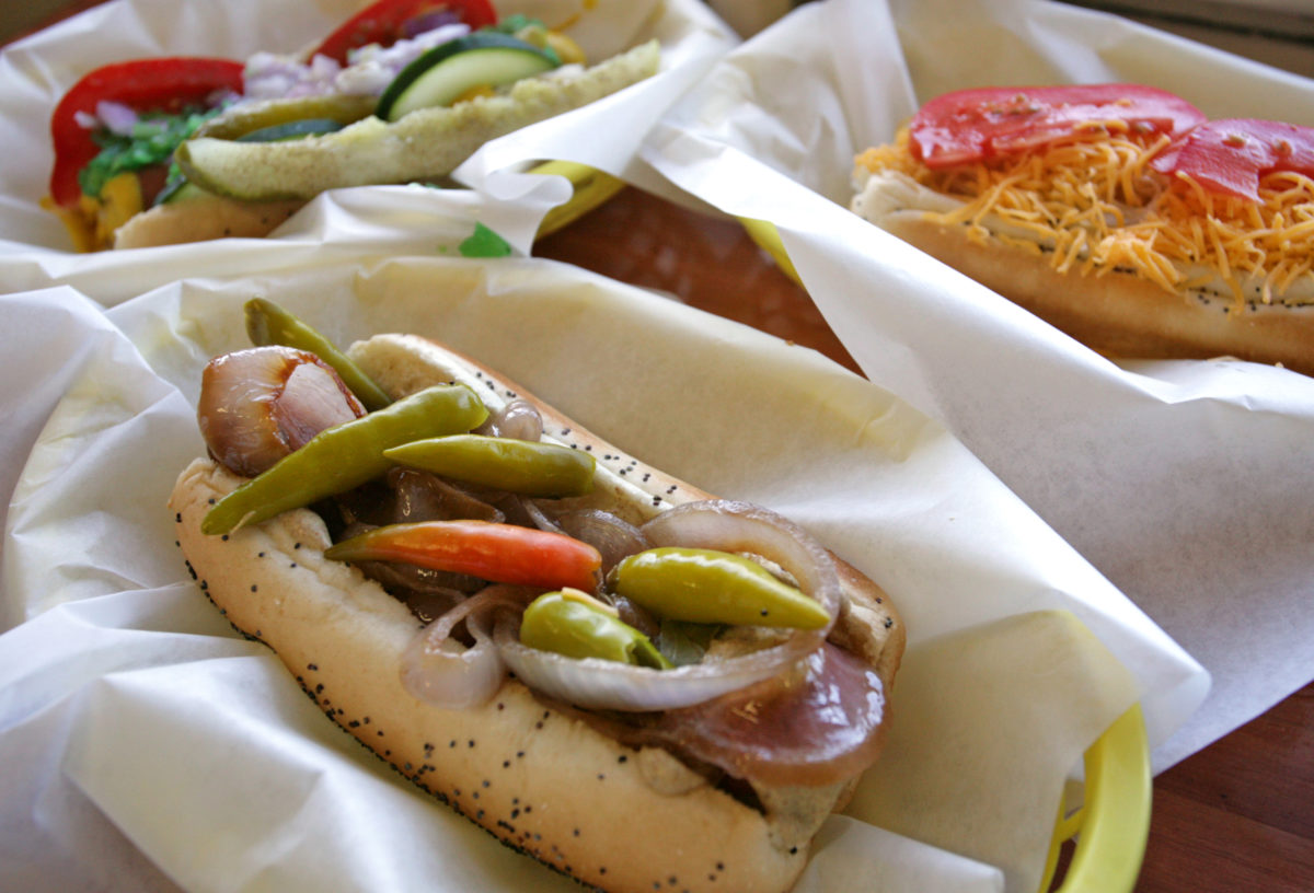 Hot Dogs come in a wide variety of styles at Roy's Chicago Dogs in Petaluma. (Courtesy of Terry Hankins)