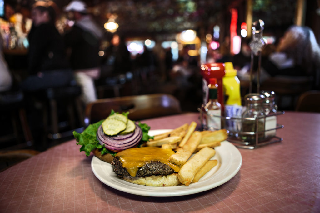 Washoe Roadhouse Cheeseburgers are very popular