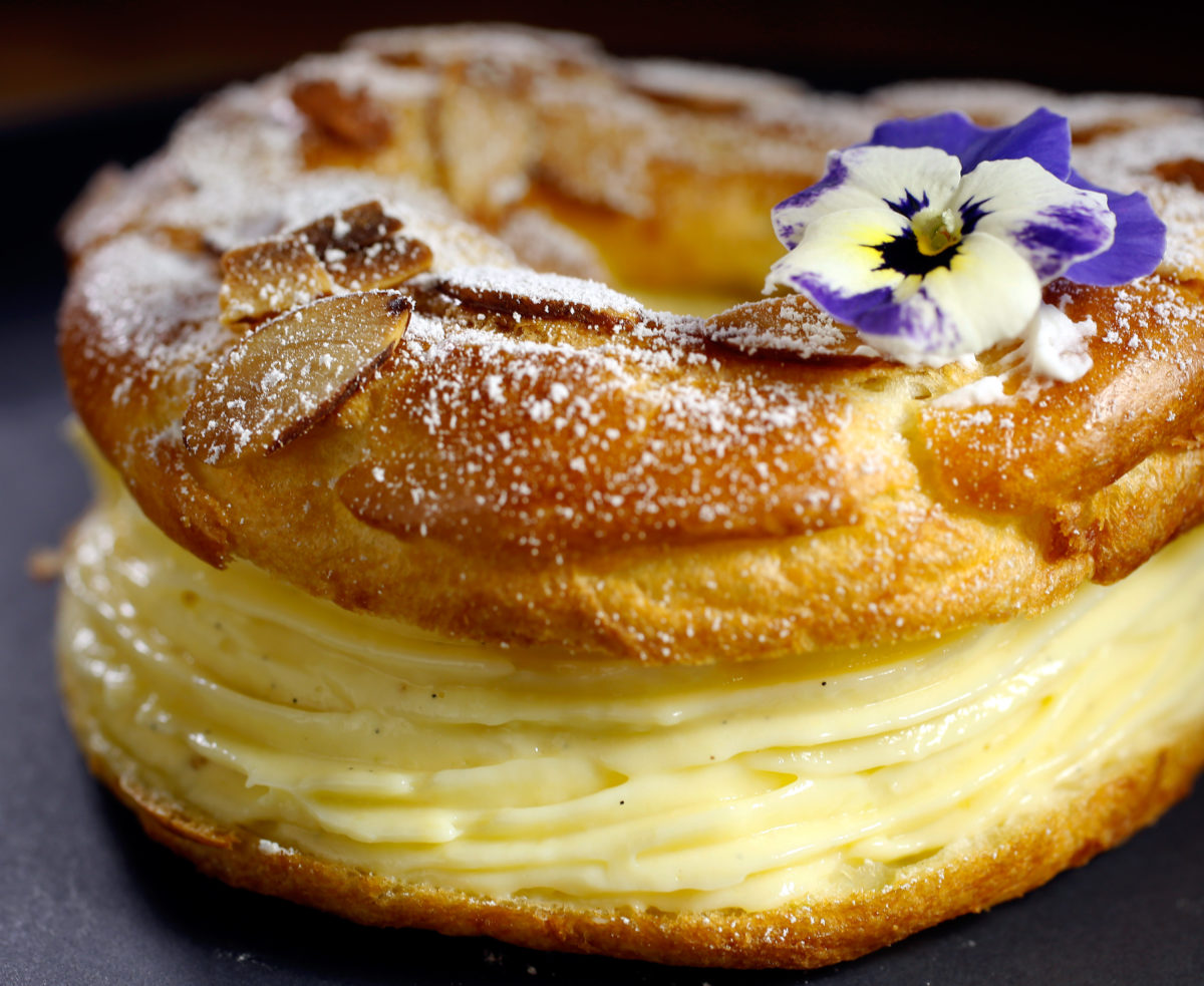 Paris Brest at Della Fattoria in Petaluma. (Alvin Jornada/The Press Democrat)