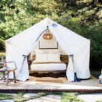 From safari-style tents to shiny Airstreams to towering treehouses, here are 6 of our favorite luxe camping spots. 