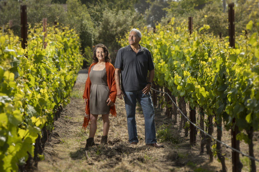 Winemaker Armando Ceja and his sister-in-law and winery president Amelia Mor‡n founded Ceja Winery 20 years ago in the Sonoma Valley. (photo by John Burgess/The Press Democrat)