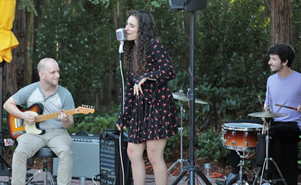 The Aly Rose Trio performs at Grand Reopening of MacArthur Place in Sonoma California, Thursday August 1, 2019. (Photo Will Bucquoy/For Sonoma Magazine).