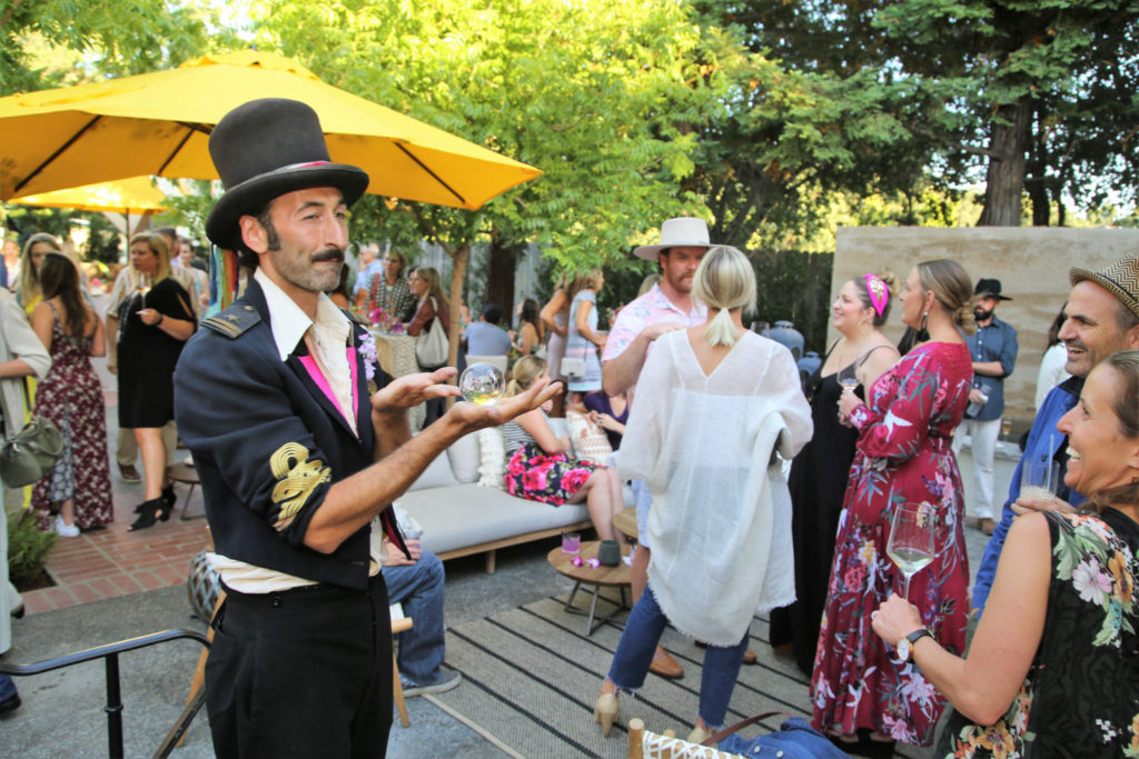 Tobias Weinberger entertains guests at the Grand Reopening of MacArthur Place in Sonoma California, Thursday August 1, 2019. (Photo Will Bucquoy/For Sonoma Magazine).