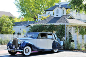 A 1953 Rolls Royce awaits passengers at the Grand Reopening of MacArthur Place in Sonoma California, Thursday August 1, 2019. (Photo Will Bucquoy/For Sonoma Magazine).
