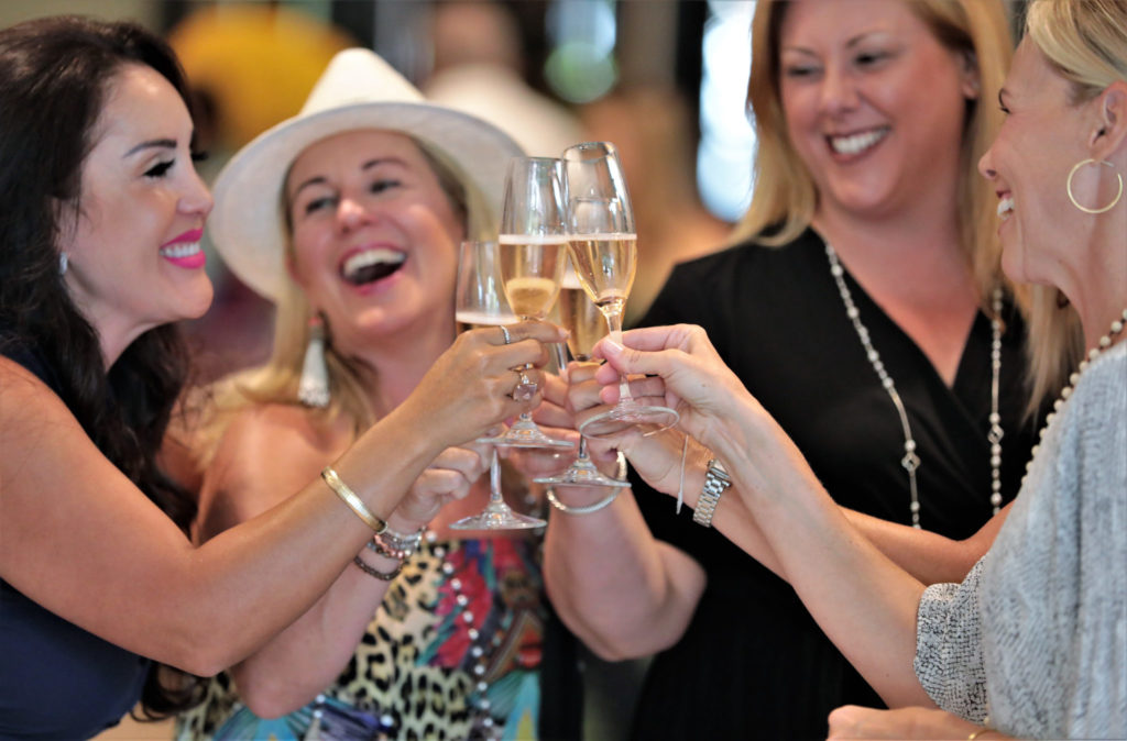 Guests toast in celbration at the Grand Reopening of MacArthur Place in Sonoma California, Thursday August 1, 2019. (Photo Will Bucquoy/For Sonoma Magazine).