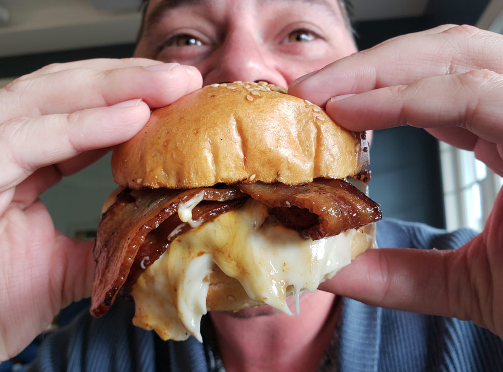 Russian River Brewing’s burger in Windsor. Heather Irwin/PD