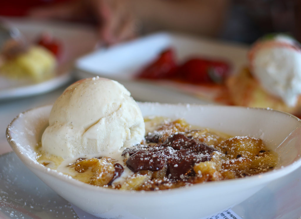 Banana bread pudding at Willi’s Wine Bar in Santa Rosa. Heather Irwin/PD