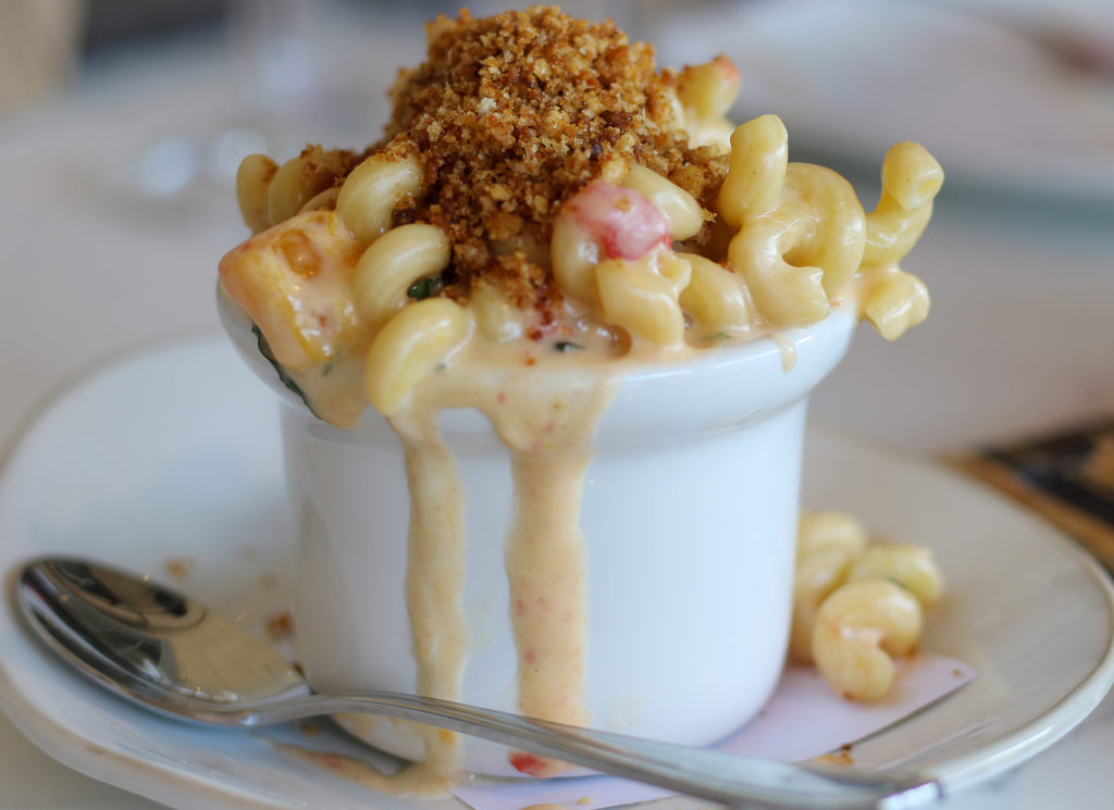 Lobster mac and cheese at Willi’s Wine Bar in Santa Rosa. (Heather Irwin/Sonoma Magazine)