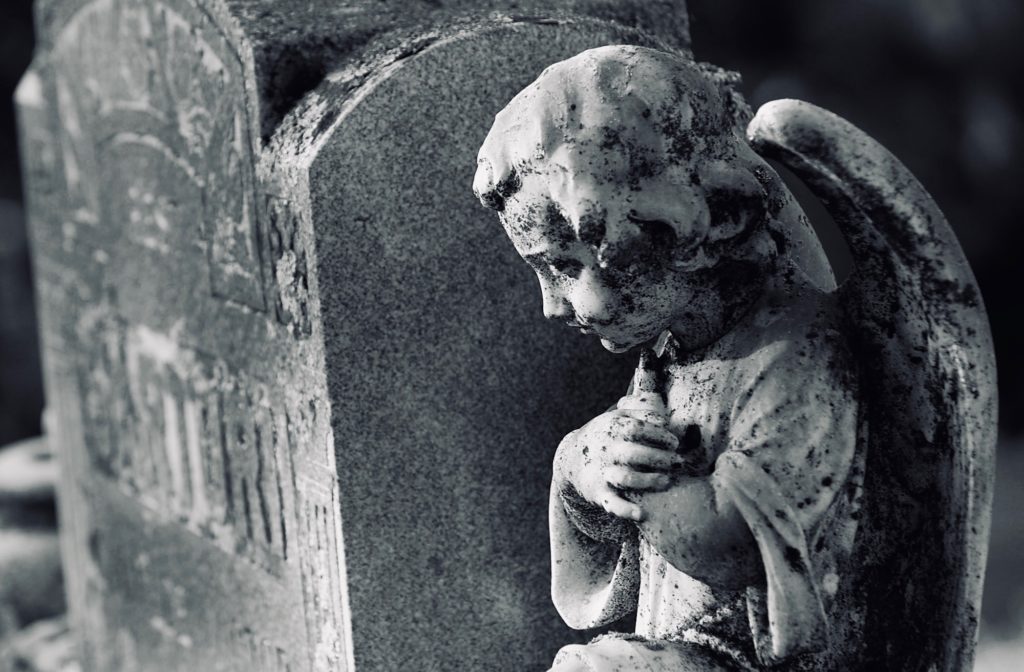 5/22/2009:D1: Right, a worn stone angel at the Sonoma Mountain Cemetery, an easy walk from the Plaza. 12/6/2008:B3: An angel statue graces the headstone of a Sartori family grave in Sonoma's Mountain Cemetery. The Sonoma City Council has formed an ad hoc committee to study whether the city's cemeteries should be sold. PC: An angel statue graces the headstone of the Sartori family in Sonoma's Mountain Cemetery.