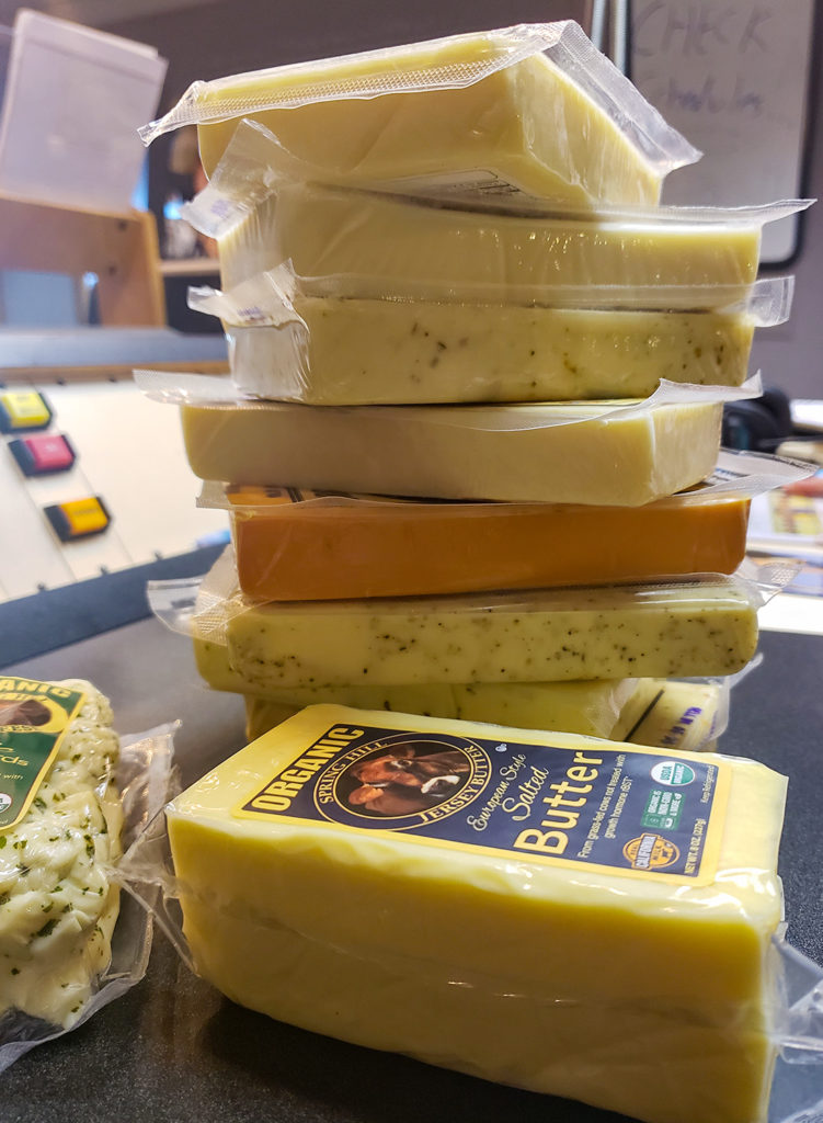 Petaluma Creamery came to visit Biteclub at KZST with every single delicious cheese they make (and butter). I’m a giant fan of their amazing butter and Mike’s Firehouse Jack. You can listen to me, Brent and Debbie each Thursday morning from 7:40 to 9 a.m.