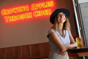 Jolie Devoto is the founder and owner of Golden State Cider. (Christopher Chung/ The Press Democrat)