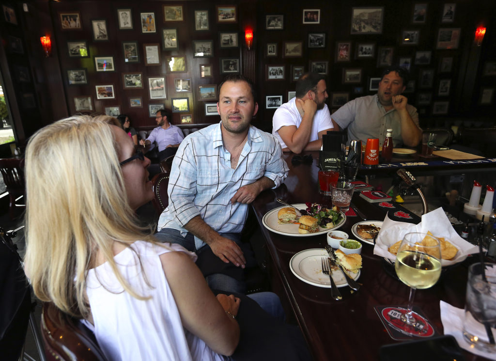 5/18/2014:D4: Patrons at the bar at Riccardo's Restaurant and Bar in the Annadel Shopping Center in Santa Rosa.     PC: Patrons eat at the bar at Ricardo's Restaurant and Bar in the Annadel Shopping Center in Santa Rosa.