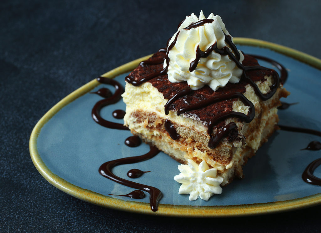 The Beeramisu features Big Bear Stout, espresso and rum soaked lady fingers with mascarpone mousse and cocoa powder from the new Bear Republic Rohnert Park Brewpub. (photo by John Burgess/The Press Democrat)