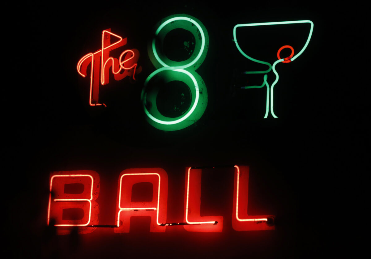 The neon sign at The 8 Ball in Cotati, Calif., on Monday, November 1, 2021.(Beth Schlanker/The Press Democrat)