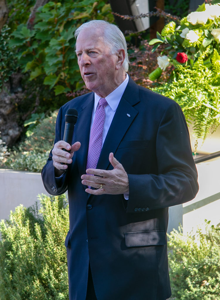 Sen. Mike Thompson called Cheatham "a saint" at Catelli's in Geyserville. Heather Irwin/PD