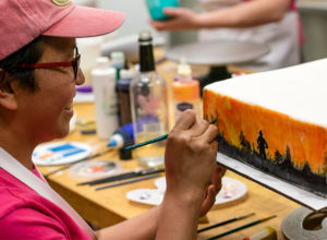 Details of a Kincade Fire first responders' cake created by Costeaux Bakery's Karah Williams, Nerissa Sutton, Silva Nunez and Dioselena Madrano in Healdsburg. Heather Irwin/PD