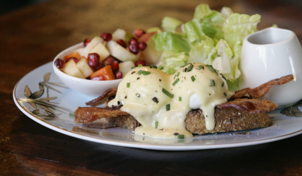Eggs benedict at Wishbone restaurant in Petaluma. (Chris Hardy/Sonoma Magazine)