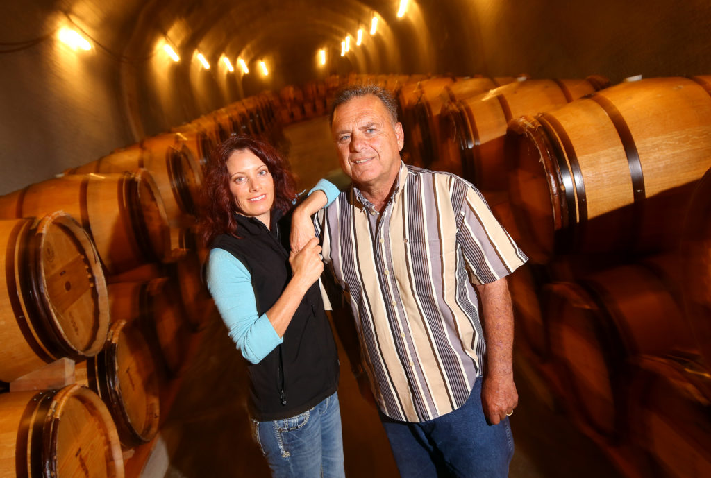 6/15/2014:D1: Winemaker Shelly Rafanelli-Fehlman and her father, David Rafanelli, owner of A. Rafanelli Winery. PC: Winemaker Rashell "Shelly" Rafanelli-Fehlman has worked with her father, David Rafanelli, owner of A. Rafanelli Winery, since 1996 after finishing college. In reality, Rashell has worked at the winery with her father and grandfather all her life. (Christopher Chung/ The Press Democrat)