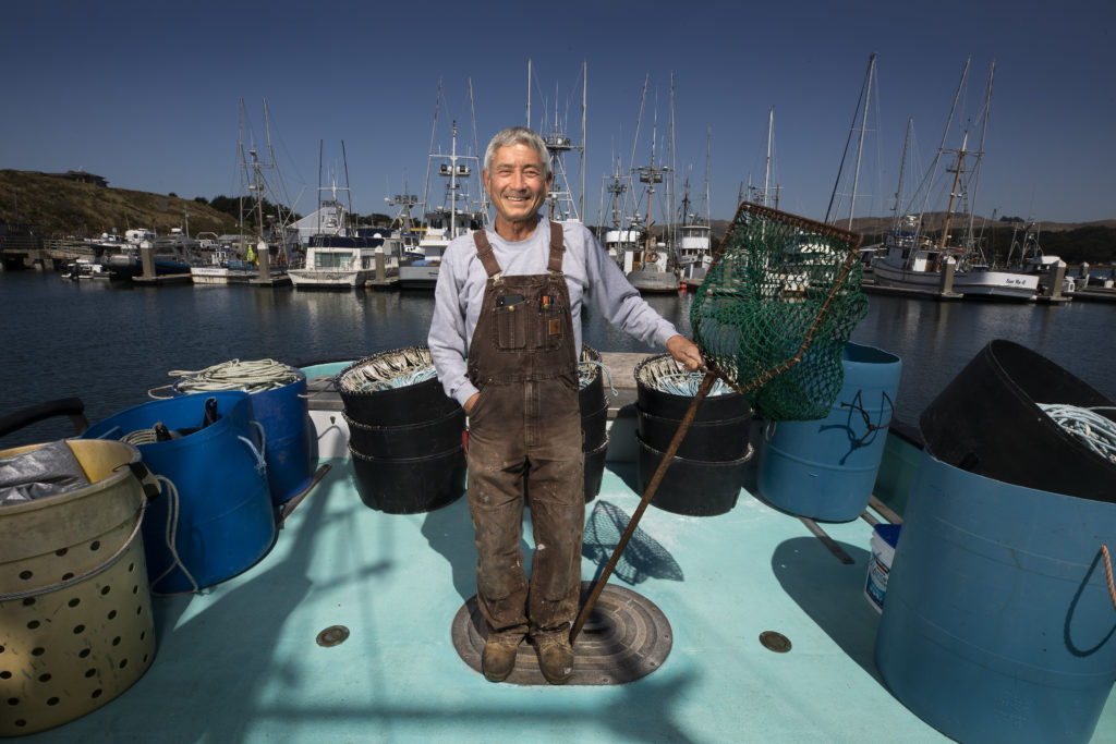 Dick Ogg captains the Karen Jeanne out of the Spud Point Marina in Bodega Bay. (John Burgess)
