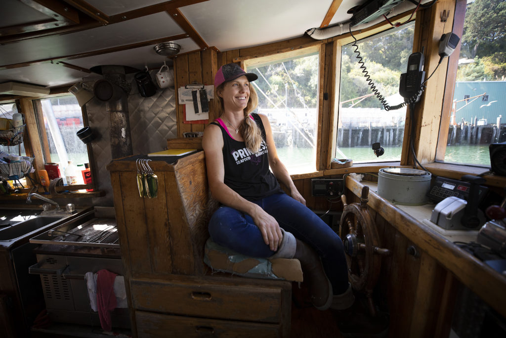 Heather Sears captains the Princess with an all-female crew out of the Noyo Harbor in Ft. Bragg. (John Burgess)