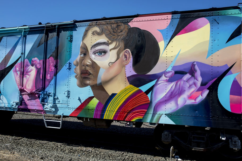 New artwork from ELLE in Napa's Rail Arts District.