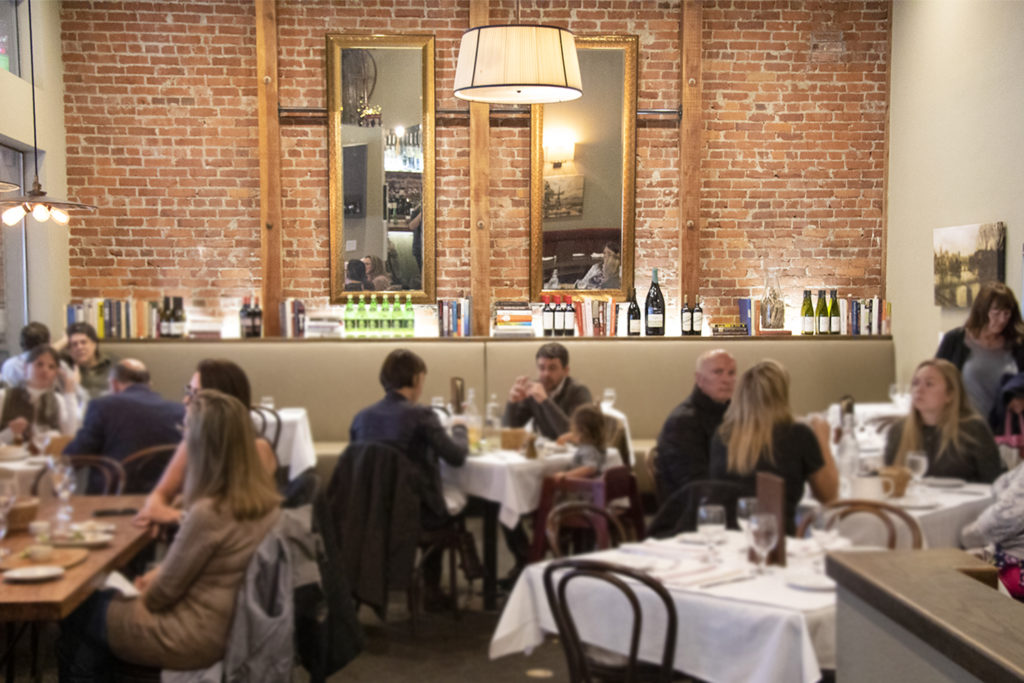 Dining room at K&L Bistro in Sebastopol. Heather Irwin/PD