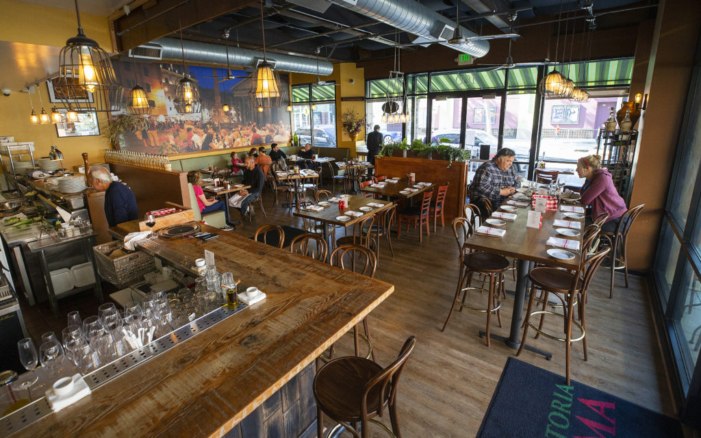 Trattoria Roma in the Petaluma Theater District. (photo by John Burgess/The Press Democrat)