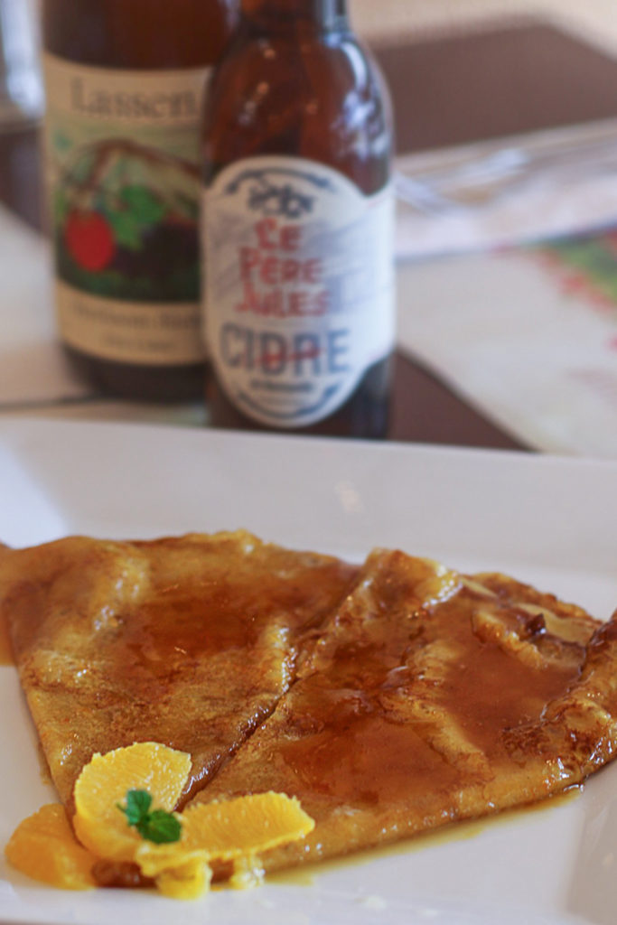 Crepe Suzette with orange zest, butter caramel, orange juice and flambe Grand Marnier at Creperie Chez Solange in Larkfield. Heather Irwin/PD.