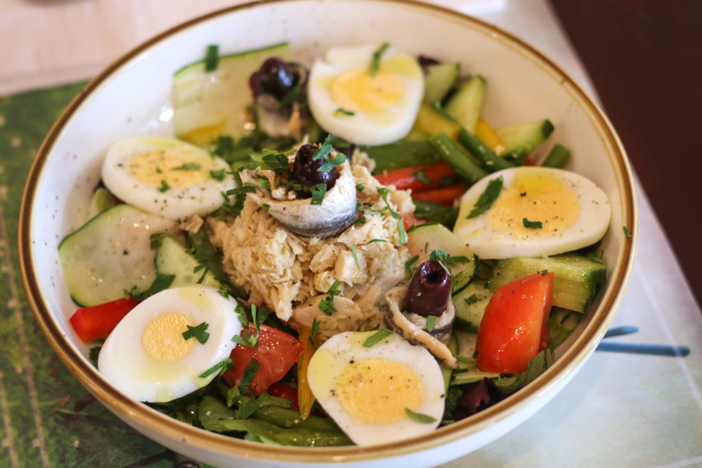 Nicoise salad at Creperie Chez Solange in Larkfield. Heather Irwin/PD.