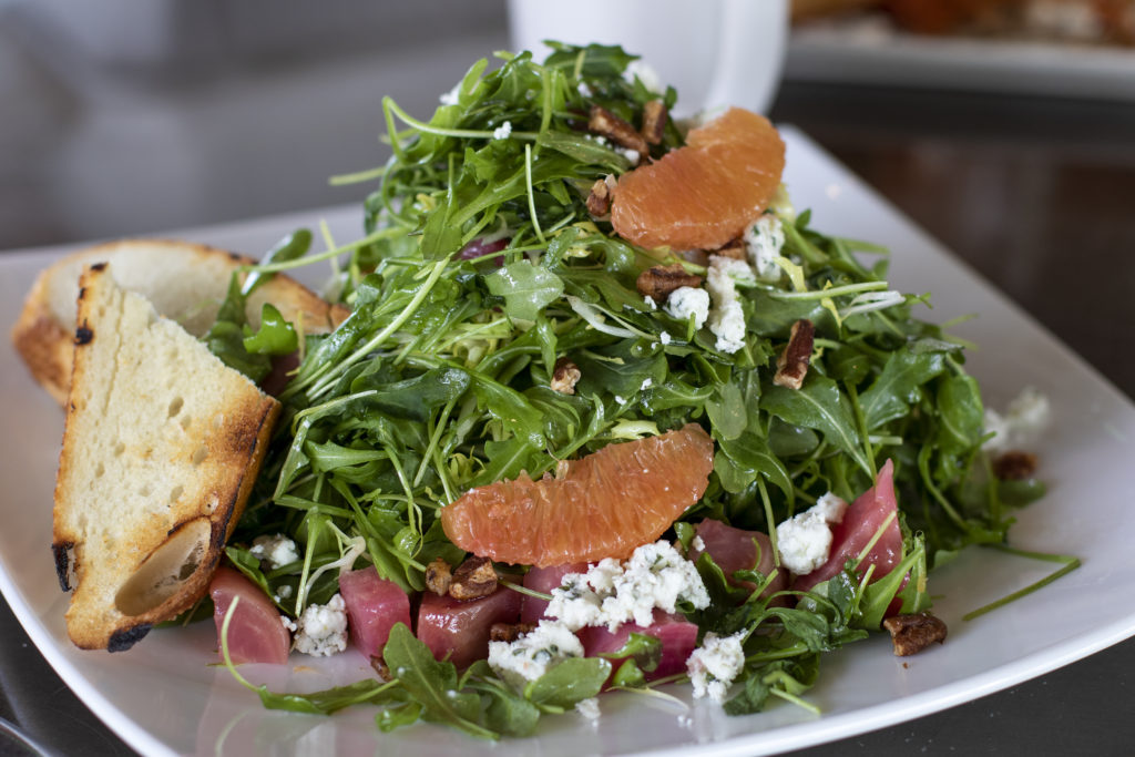 Beet salad at Down to Earth Cafe in Windsor. (Heather Irwin/Sonoma Magazine)