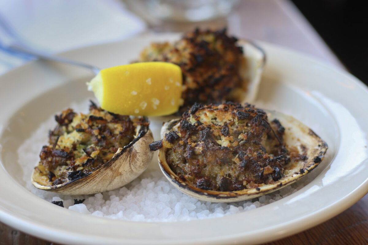 Baked oysters at Tony's Seafood in Marin. 18863 Shoreline Hwy, Marshall, (Heather Irwin)