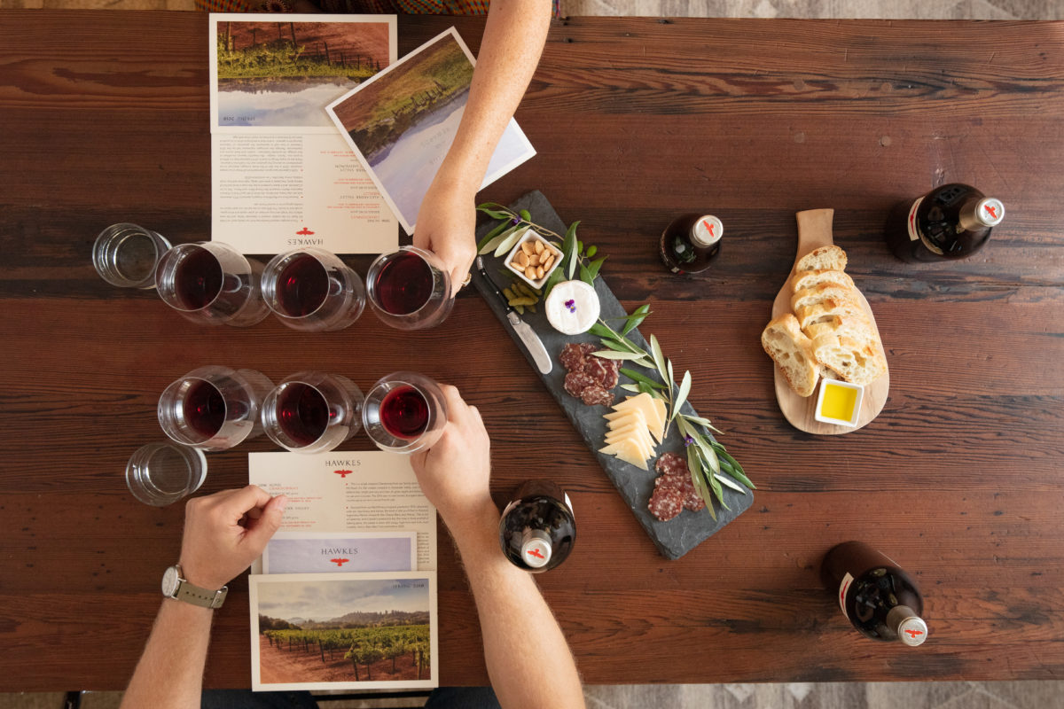 Charcuterie and wine tasting at the Hawkes Wines tasting room in the Alexander Valley near Jimtown. (Hawkes Wine)