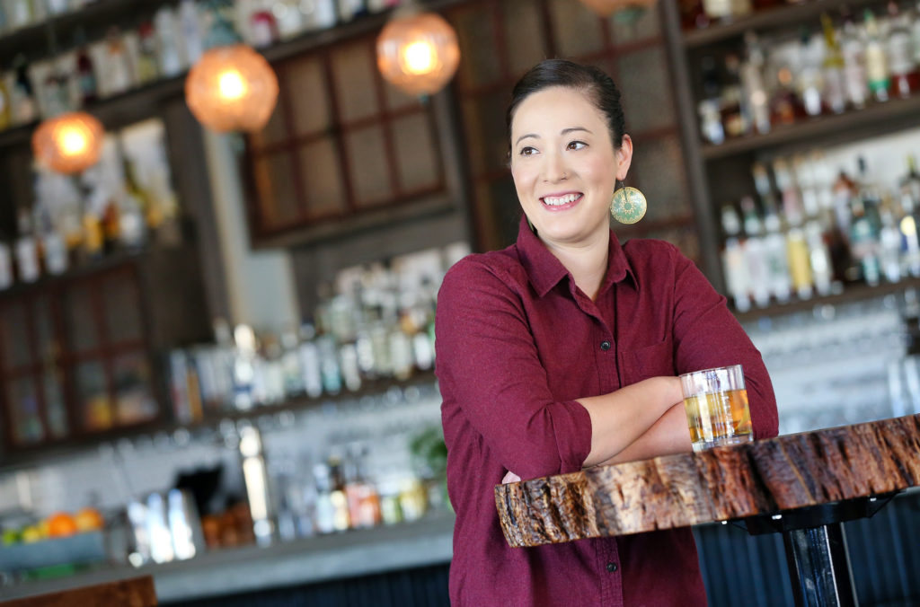 Danielle Peters, beverage director at Whisper Sisters, in Petaluma. (Christopher Chung/ The Press Democrat)